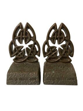 Set of 2 Forde Crafts Celtic Trinity Know Bookends Kilcullen Ireland
